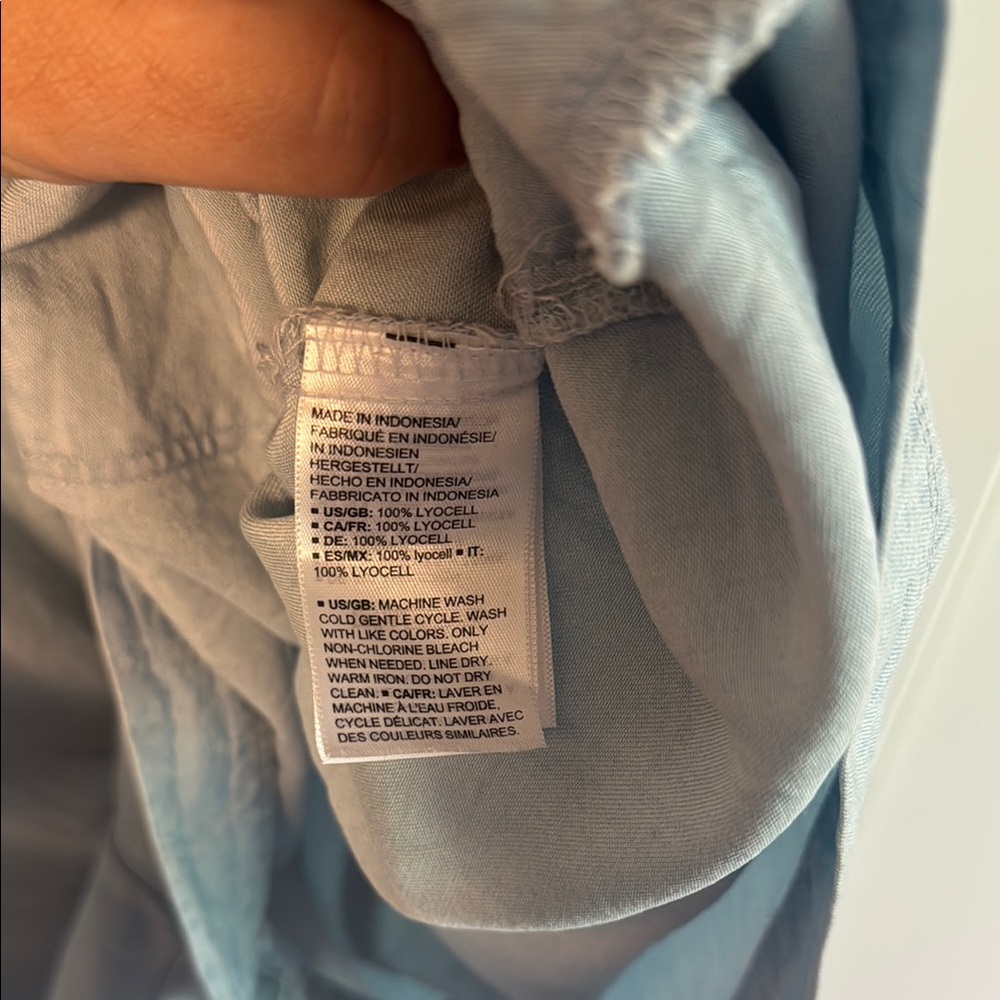 Daily Ritual Blue Cap Sleeve Romper - Picture 3 of 8